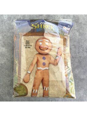 Disguise DreamWorks Shrek Gingerbread Man Adult Costume Size XL 42-46 Complete
